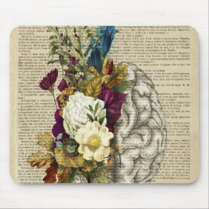 medizinische florale Hirnanatomie Mousepad