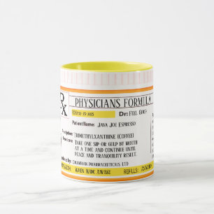 Medizinische Formel RX Tasse