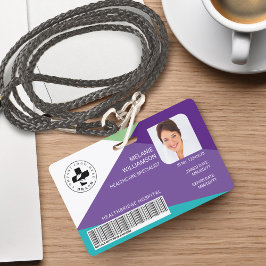 Medizinische Foto-ID und Logo für moderne geometri Ausweis