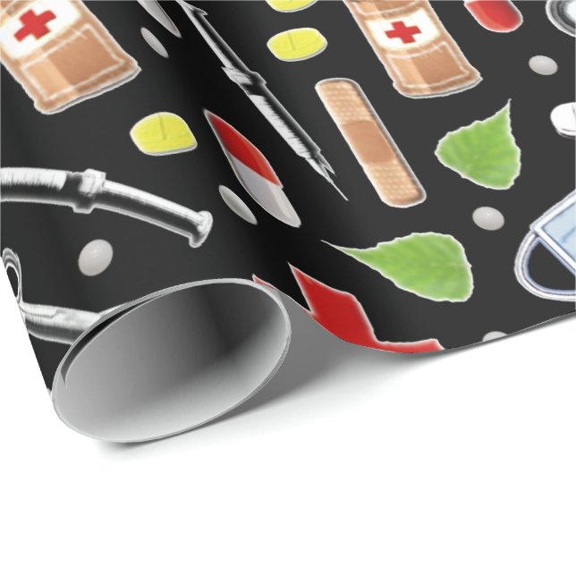 Medizinische Geschenke Geschenkpapier (Rolleneckpunkt)