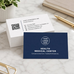 Medizinische Gesundheitsklinik Arzt Blau Professio Visitenkarte