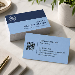 Medizinische Gesundheitsklinik Arzt Blau Professio Visitenkarte