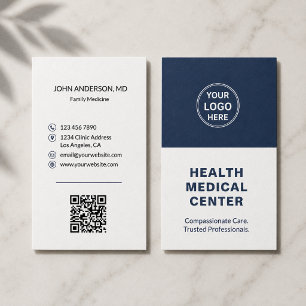 Medizinische Gesundheitsklinik Arzt Vertikal Visitenkarte