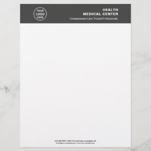Medizinische Gesundheitsklinik Gray Professional Briefbogen