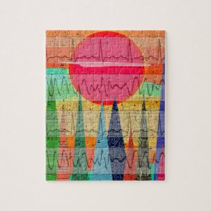 Medizinische Herzrhythmus-Waldträume Puzzle