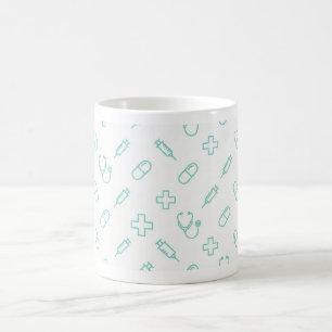Medizinische Icons Pattern PNG – Arzt Thema Mug De Kaffeetasse