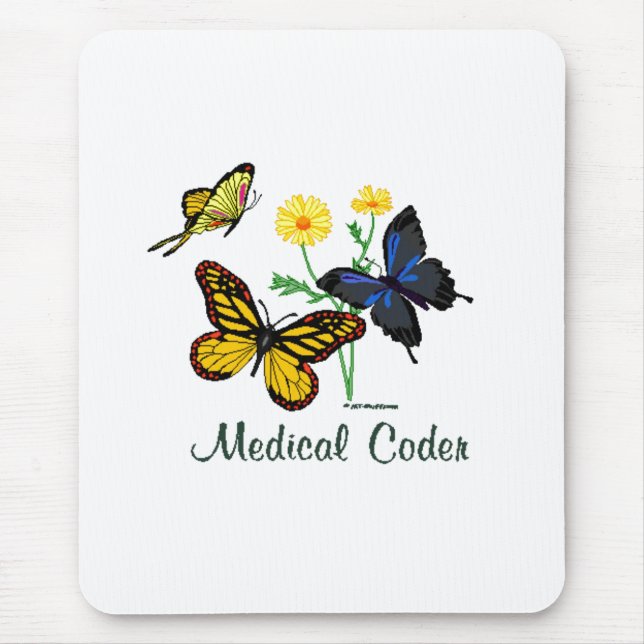 Medizinische Kodierer-Schmetterlinge Mousepad (Vorne)