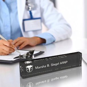 Medizinische Krankenpflegerin-Design elegant Namensplakette
