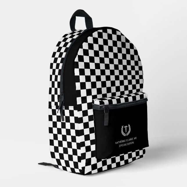 Medizinische Krankenschwester für personalisierte  Bedruckter Rucksack (Rückseitige Ecke links)