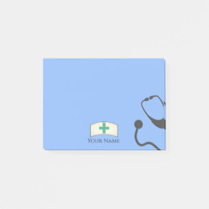 Medizinische Krankenschwestern Cap Blue Personalis Post-it Klebezettel