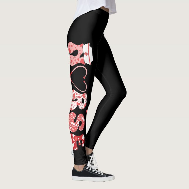 Medizinische Liebe Herzkrankheiten Spaß Valentine Leggings (Rechts)