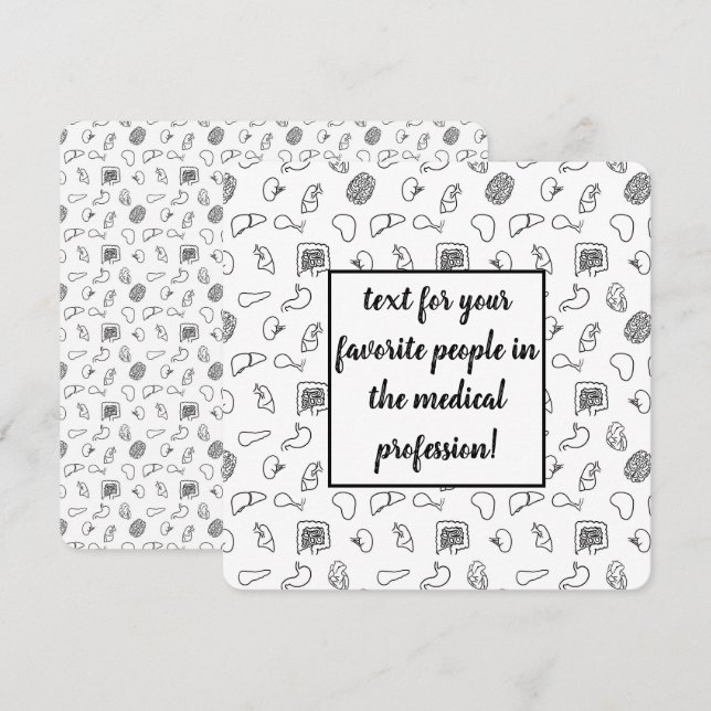 Medizinische Musterkarte Einladung (Vorne/Hinten)