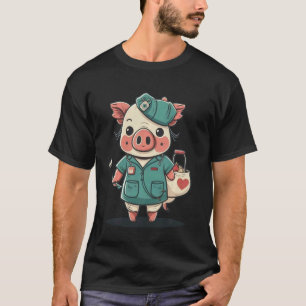Medizinische Pflege Schwein auf Krankenschwester S T-Shirt