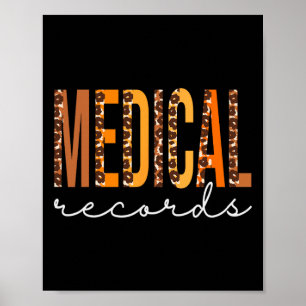 Medizinische Platten Leopard Herbstliebhaber Thank Poster
