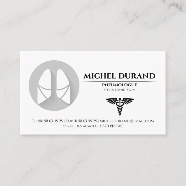 Medizinische Reifenvisitenkarten Visitenkarte (Vorderseite)