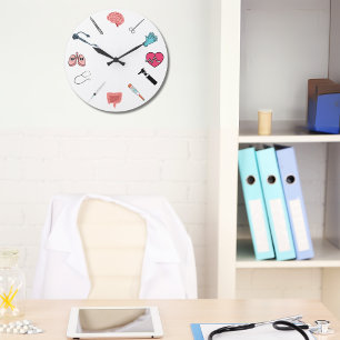 Medizinische Reise Große Wanduhr