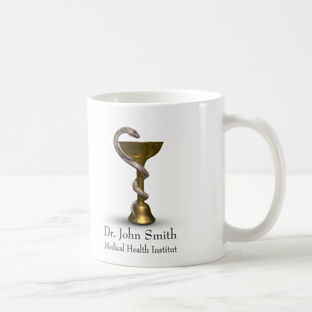 Medizinische Schlange Bronze Bowl Hygieia White Ca Kaffeetasse (Rechts)