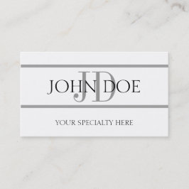 Medizinische silberne Streifen Arzt-Doktor-MD weiß Visitenkarte