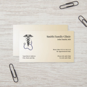 Medizinische Symbol Stethoscope Business Card Visitenkarte