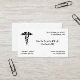 Medizinische Symbol-Visitenkarte des Arztes Visitenkarte