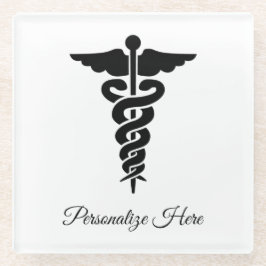 Medizinische Symbole   Glasuntersetzer