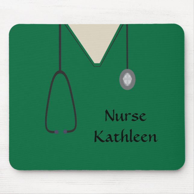 Medizinische Untersuchungen Uniform Green Mousepad (Vorne)