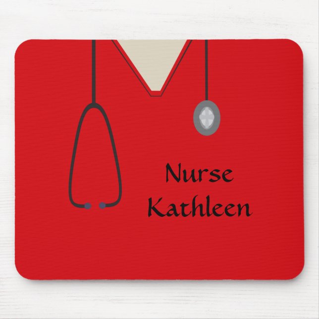 Medizinische Untersuchungen Uniform Red Mousepad (Vorne)
