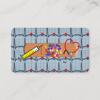 Medizinische Visitenkarten EKG Strips Visitenkarte