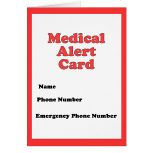 Medizinische wachsame Karte