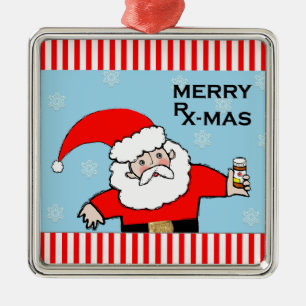 Medizinische Weihnachtsgeschenke Silbernes Ornament