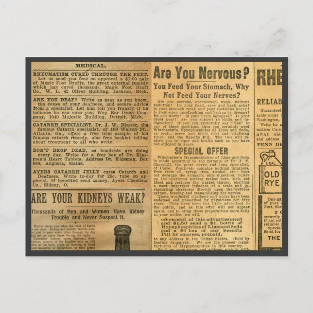 Medizinische Werbung 1907 Postkarte (Vorderseite)