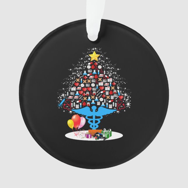 Medizinische Werkzeuge Weihnachtsbaum Funny Nurse  Ornament (Vorderseite)