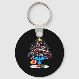 Medizinische Werkzeuge Weihnachtsbaum Lustige Kran Schlüsselanhänger