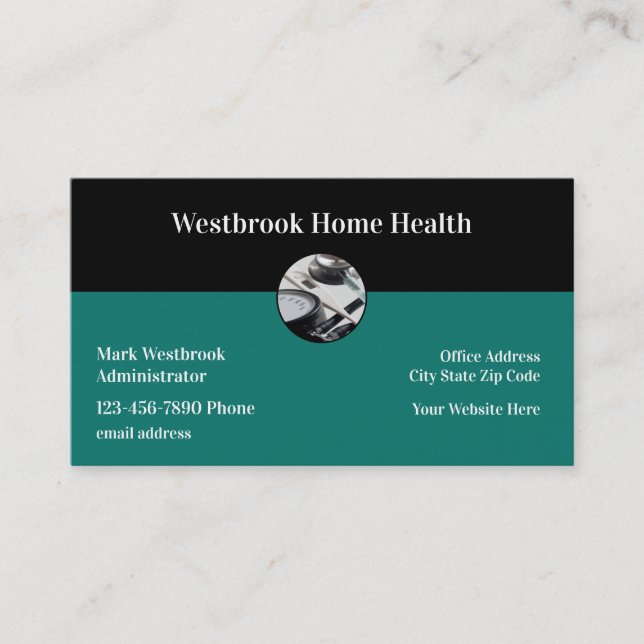 Medizinische Zuhause Health Business Cards Visitenkarte (Vorderseite)