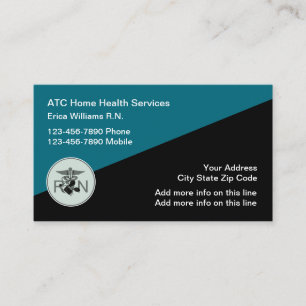 Medizinische Zuhause Health RN Business Cards Visitenkarte
