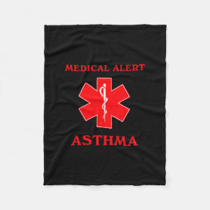 Medizinischer Alarm Asthma Fleecedecke