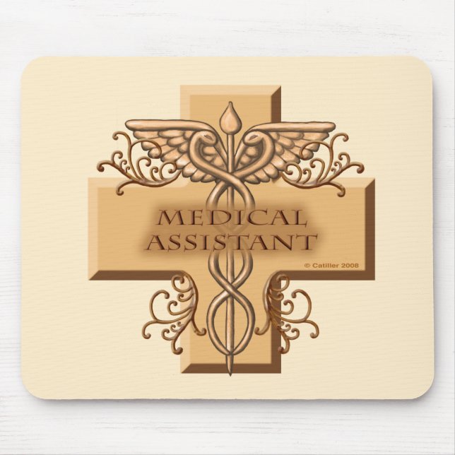 Medizinischer Assistent Caduceus Mousepad (Vorne)