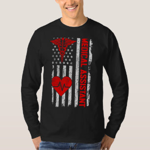 Medizinischer Assistent CMA Life USA Flag MA Nursi T-Shirt