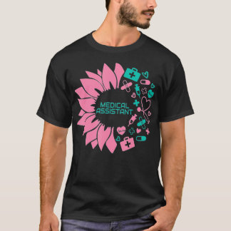 Medizinischer Assistent für Sonnenblumen Blume Pfl T-Shirt