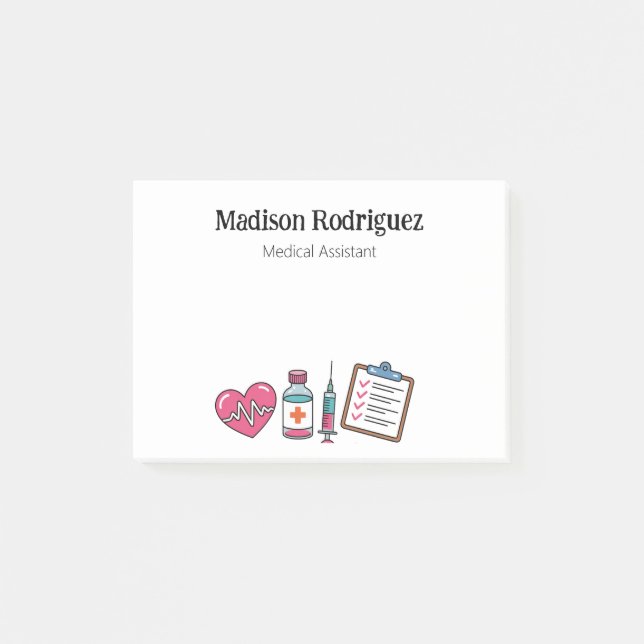 Medizinischer Assistent Gesundheitshelfer Post-it Klebezettel (Vorderseite)
