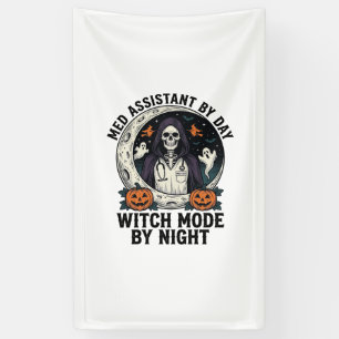 Medizinischer Assistent Halloween Hexe Vintage Gra Banner