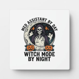Medizinischer Assistent Halloween Hexe Vintage Gra Fotoplatte
