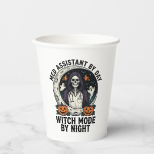 Medizinischer Assistent Halloween Hexe Vintage Gra Pappbecher