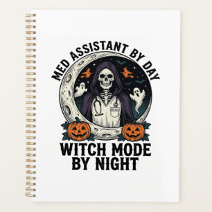 Medizinischer Assistent Halloween Hexe Vintage Gra Planer