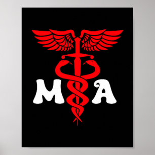 Medizinischer Assistent ma cma Pflege Arzt Assiste Poster