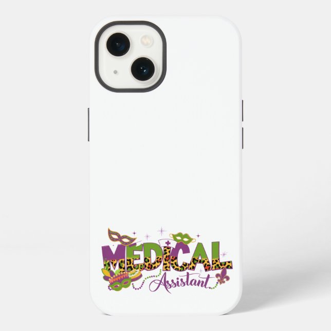 Medizinischer Assistent - Mardi Gras iPhone Hülle (Rückseite)