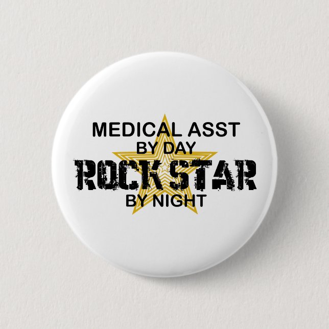 Medizinischer Asst Rockstar Button (Vorderseite)