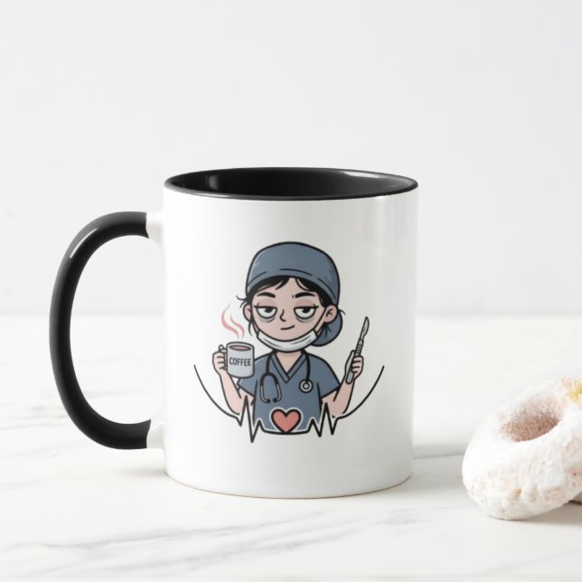 Medizinischer Becher (Frauenversion) Tasse (Mit Donut)