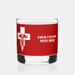 Medizinischer Beruflicher benutzerdefinierter Text Whiskyglas