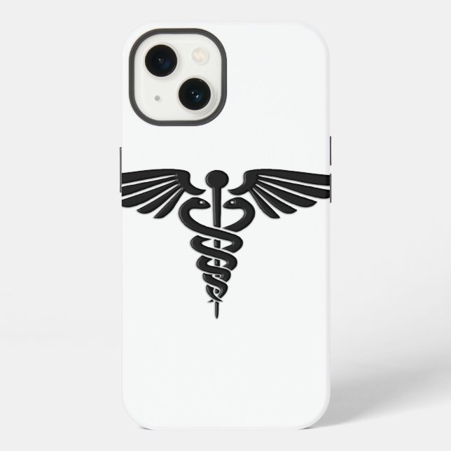 Medizinischer Caduceus iPhone Hülle (Rückseite)